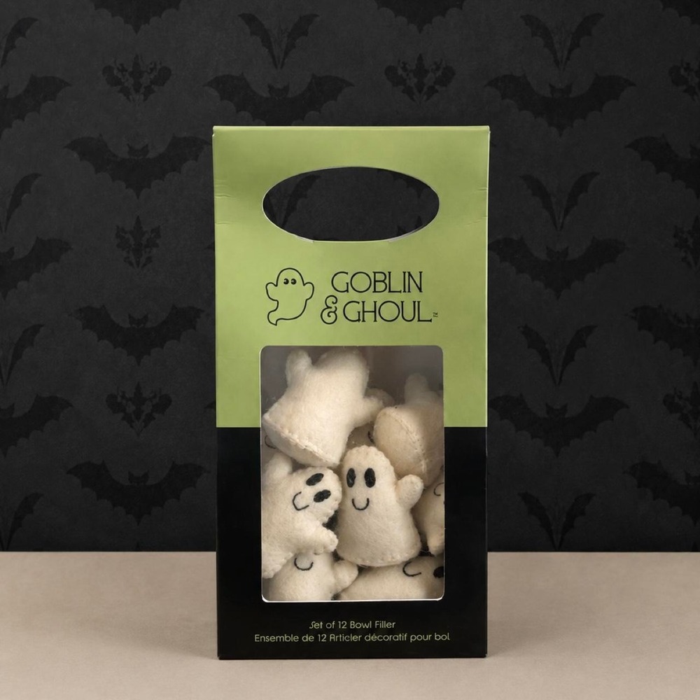 Goblin & Ghoul Felt Ghost Bowl Fillers NIB Halloween decor
